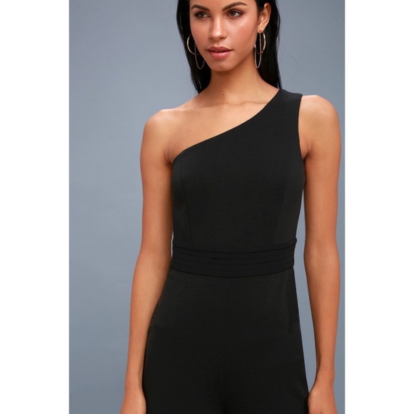 The Lulus Dance 'til Daylight Black One-Shoulder - Picture 2 of 4
